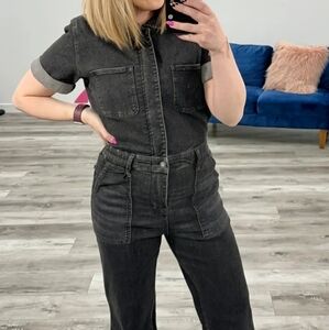 NWT Judy Blue Black Denim Jumpsuit Medium & 1XL Rodeo Country Festival Wide Leg
